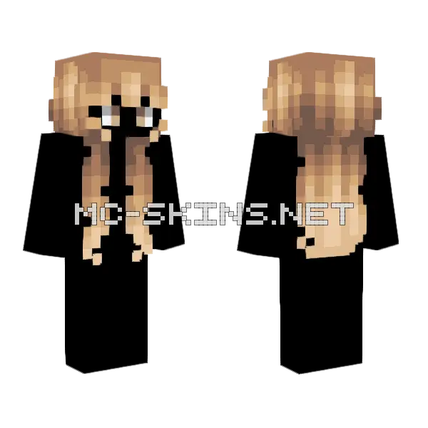 Female Hb Champaign Ombre Fade Minecraft skin, front and back