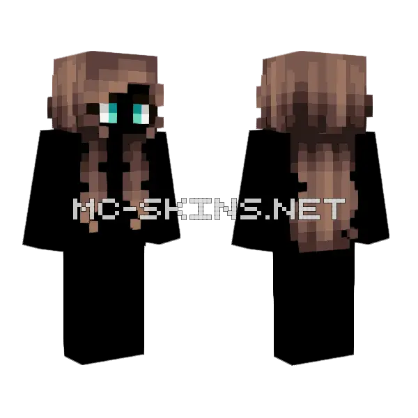 Female Hb Coffee Bean Brown V2 Minecraft skin, front and back