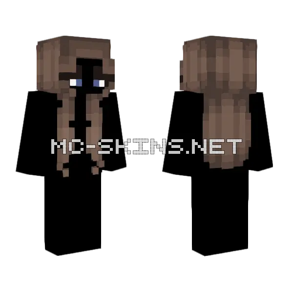 Female Hb Darker Brown Minecraft skin, front and back