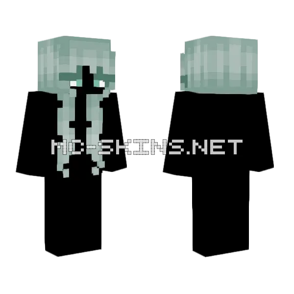 Female Hb Dull Kelp Green Minecraft skin, front and back