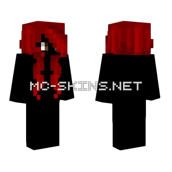 Female HB Emo Redhead Minecraft skin, front and back
