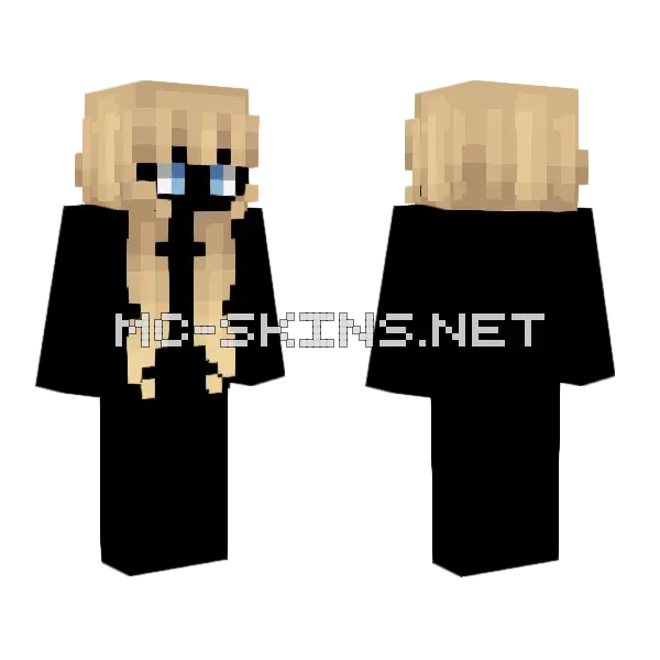 Female HB Flower Blonde Minecraft skin, front and back