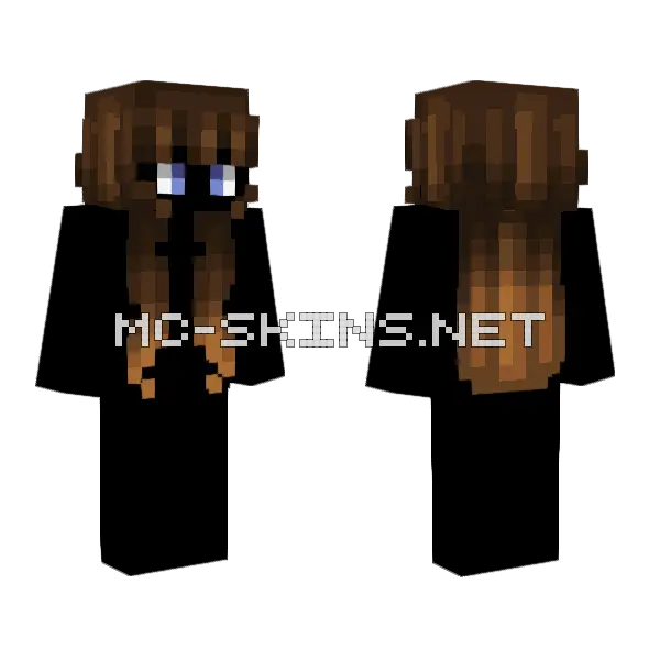 Female HB Fudge Brown V2 Minecraft skin, front and back