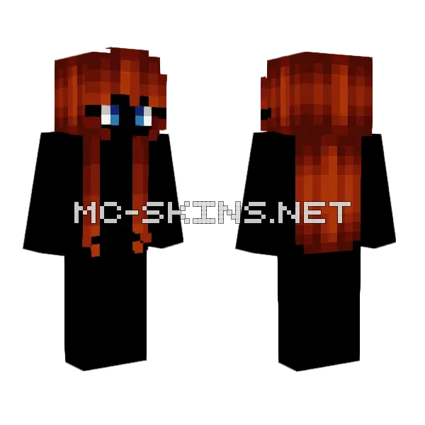 Female HB Ginger Mix Brown Minecraft skin, front and back