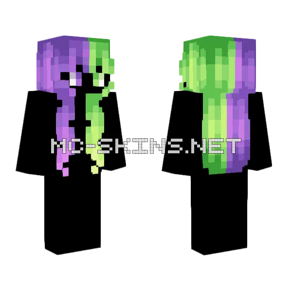 Female Hb Grape Jello V3 Minecraft skin, front and back