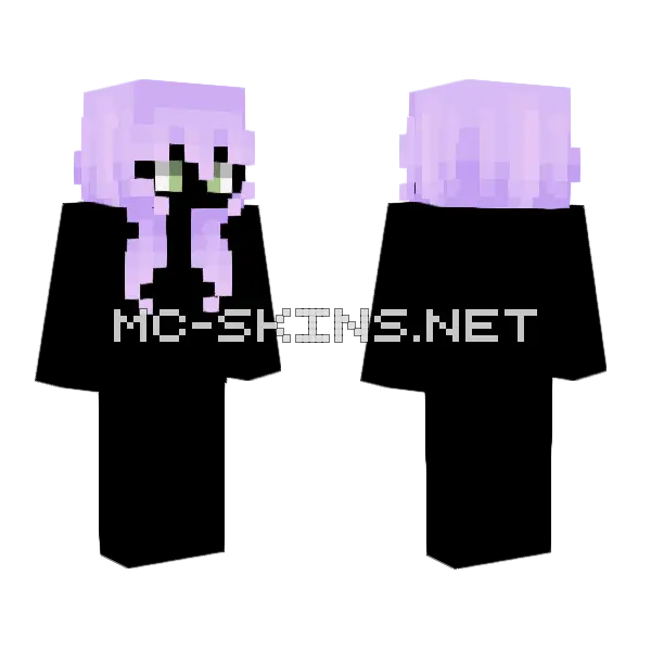 Female Hb Lavender V2 Minecraft skin, front and back