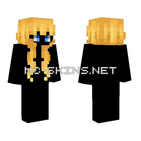 Female HB Lemon Blonde Minecraft skin, front and back