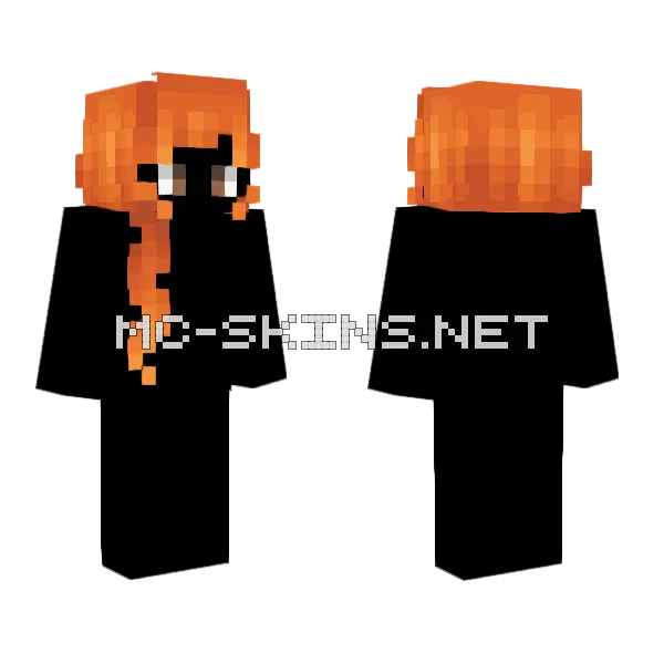 Female Hb Light Ginger Minecraft skin, front and back