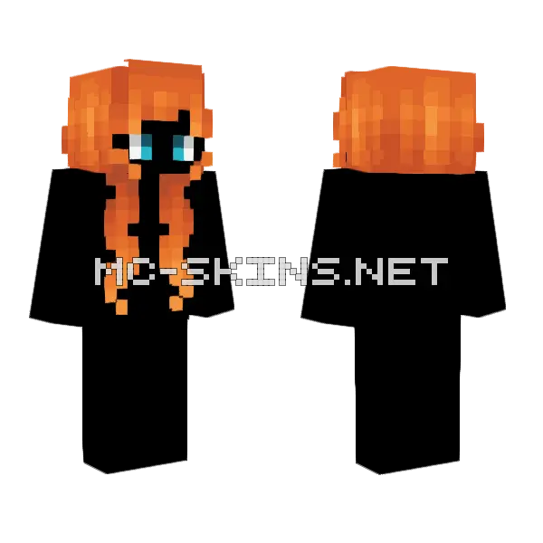 Female Hb Light Ginger Fade Minecraft skin, front and back