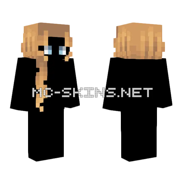 Female HB Long Blonde Minecraft skin, front and back