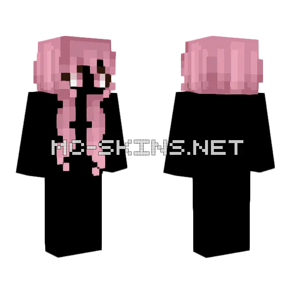 Female Hb Macha Pink Minecraft skin, front and back