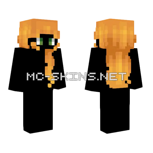 Female HB Mustard Ginger Minecraft skin, front and back