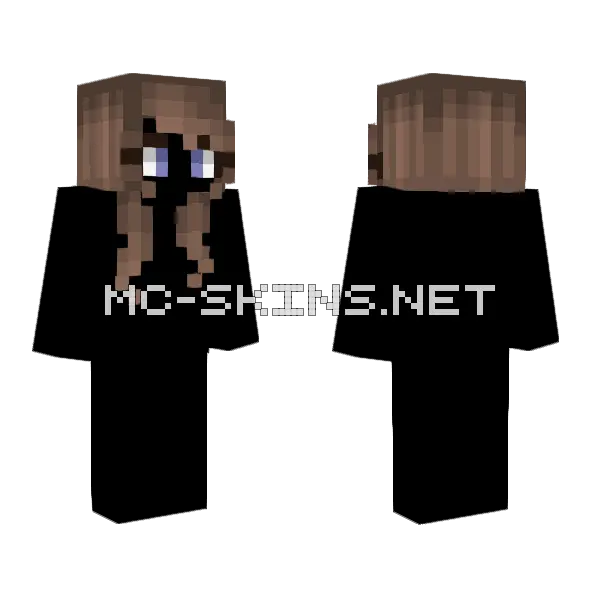 Female HB Oak Brown Style 24 Minecraft skin, front and back