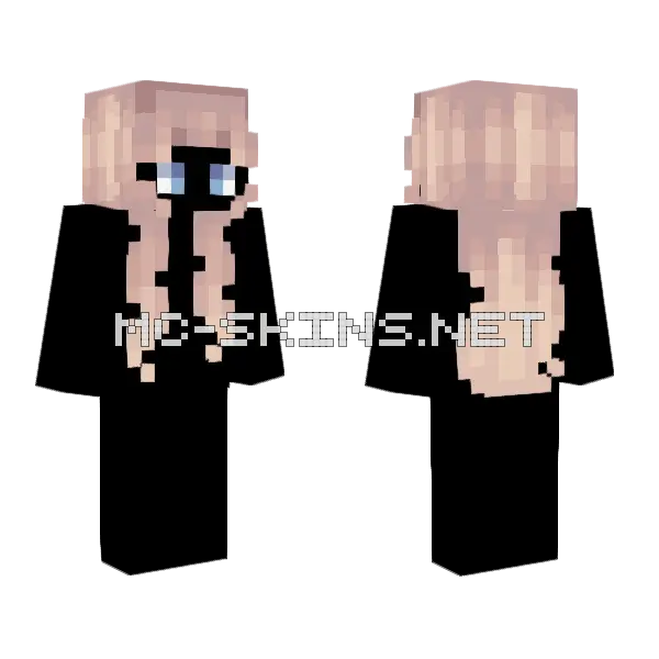 Female Hb Oatmeal Blonde Ombre V3 Minecraft skin, front and back