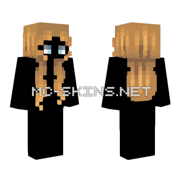 Female Hb Peanut Dirty Blonde Minecraft skin, front and back