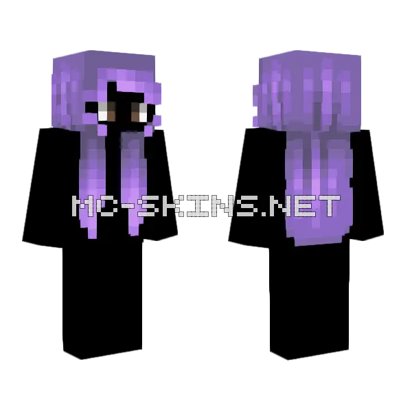 Female Hb Plum V4 Minecraft skin, front and back