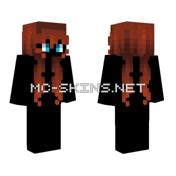 Female HB Redwood Ginger V6 Minecraft skin, front and back
