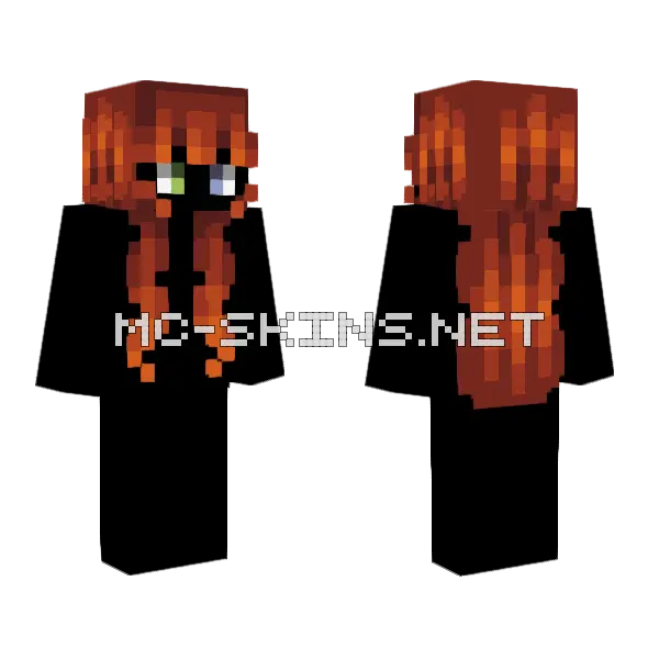 Female HB Royal Rusty Ginger v3 Minecraft skin, front and back