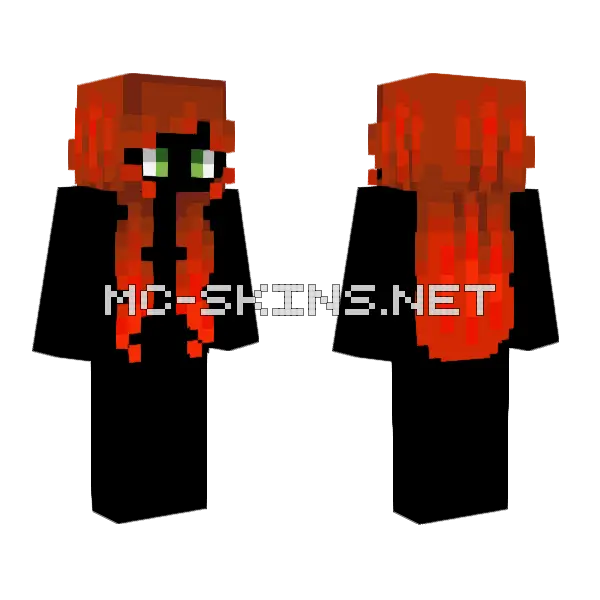 Female HB Rustic Ginger V3 Minecraft skin, front and back