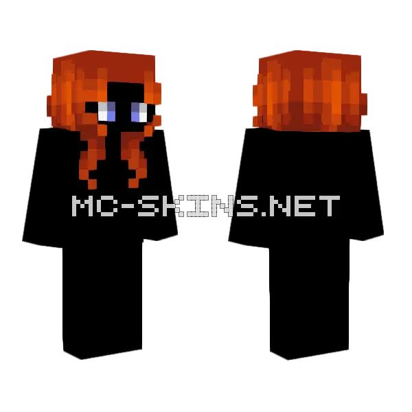 Female HB Short Ginger Fade Minecraft skin, front and back