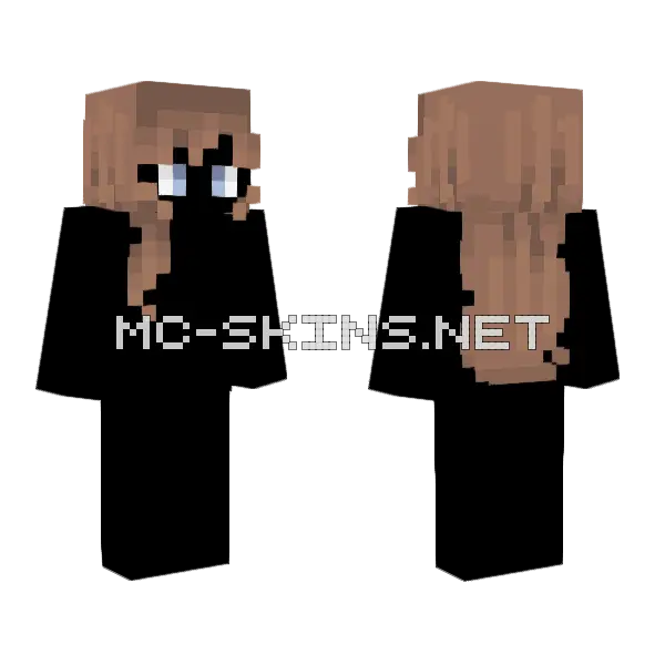 Female HB Short Light Brown Fade V2 Minecraft skin, front and back