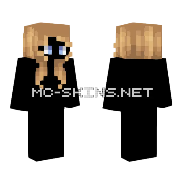Female HB Short Sand Blonde V3 Minecraft skin, front and back
