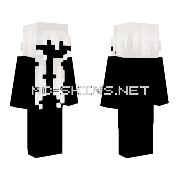 Female Hb Silver V2 Minecraft skin, front and back