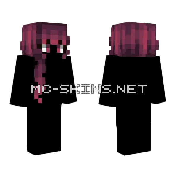 Female Hb Smoothie Berry V3 Minecraft skin, front and back