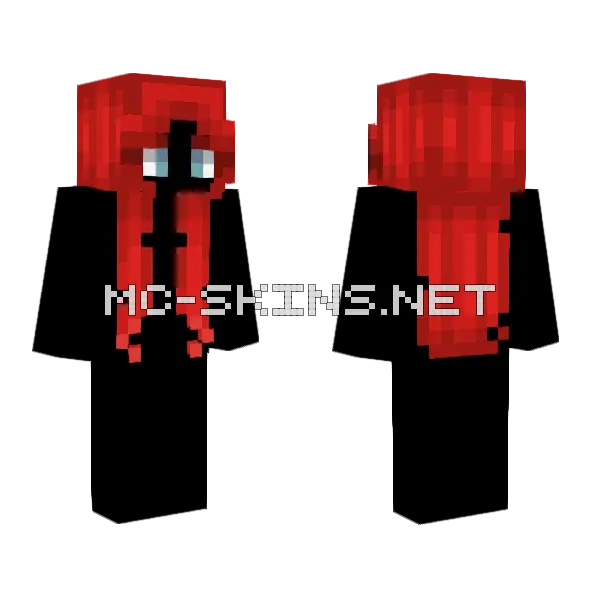 Female Hb Wendy Redhead Minecraft skin, front and back