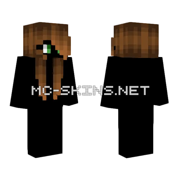 Female Milk Chocolate Brown Bangs Minecraft skin, front and back