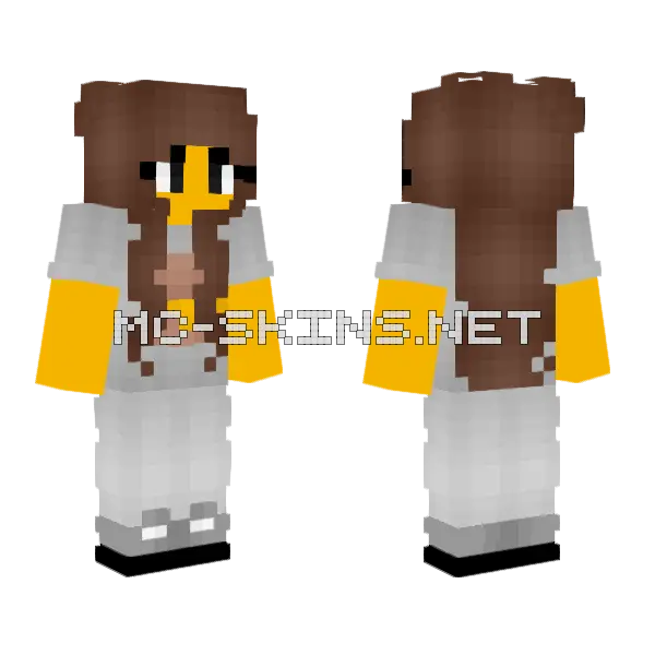 Female Mineville Skywars Minecraft skin, front and back