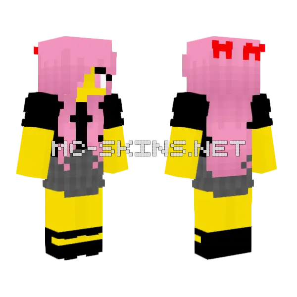Female Mini Bowties Skirt Minecraft skin, front and back