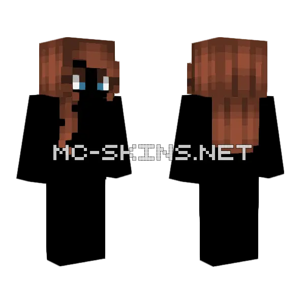 Female Pudding Brown Brunette Minecraft skin, front and back