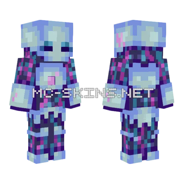 Female Robot Minecraft skin, front and back
