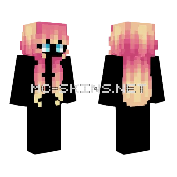 Female Rosy Maple Moth V3 Minecraft skin, front and back