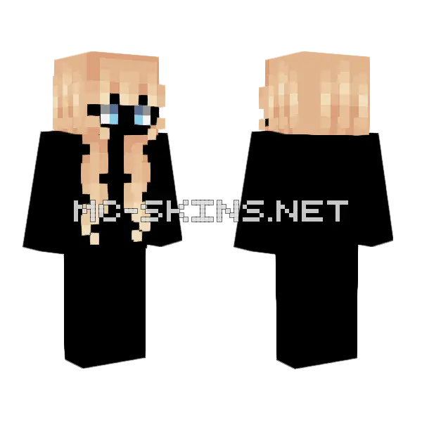 Female Royal Blonde V2 Minecraft skin, front and back