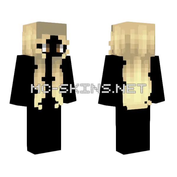 Female Sandstone Blonde Minecraft skin, front and back