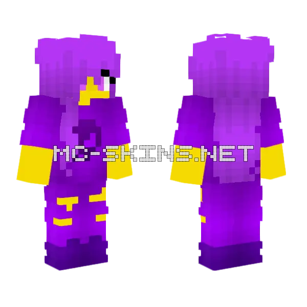 Female Slowed Down Minecraft skin, front and back