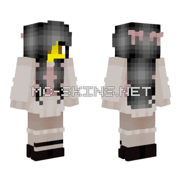Female Sweater Vest Skirt Minecraft skin, front and back