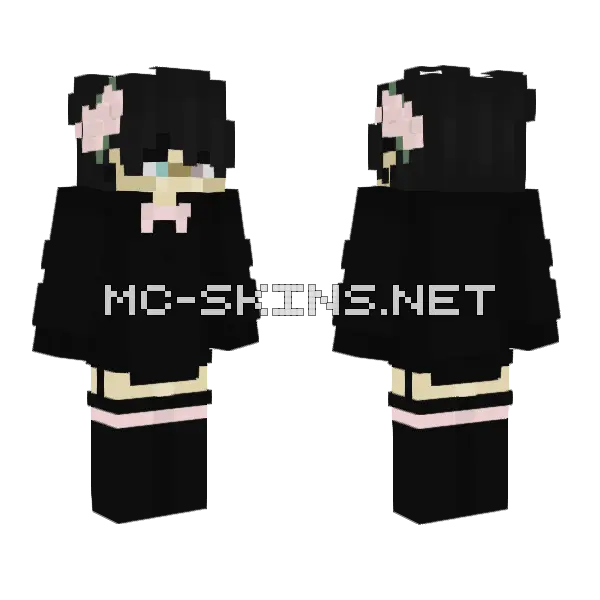 Femboy Outfit Minecraft skin, front and back