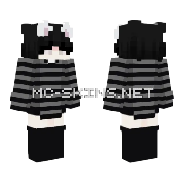Femboy Skin Minecraft skin, front and back