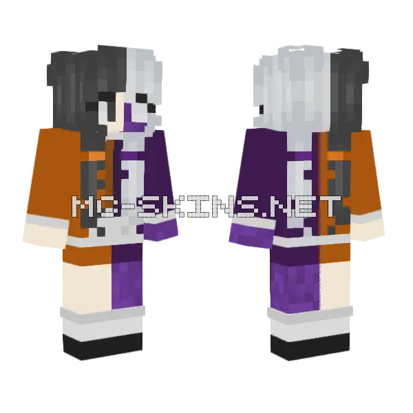 Feminine Twoface Minecraft skin, front and back
