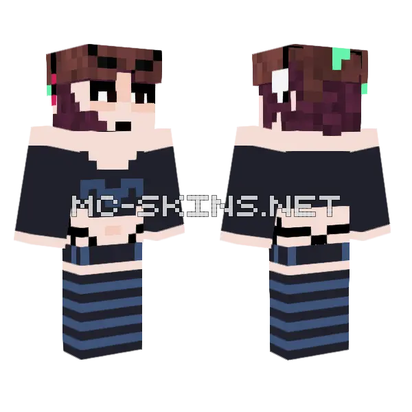 Femscrub – Jenny Mod Skin Minecraft skin, front and back