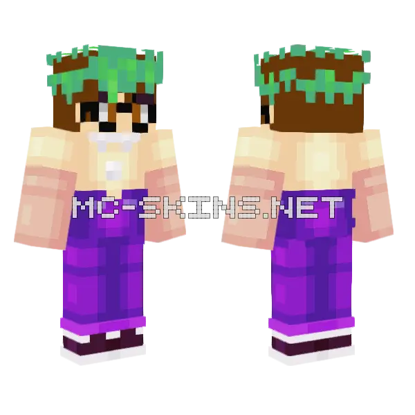 Ferb Minecraft skin, front and back