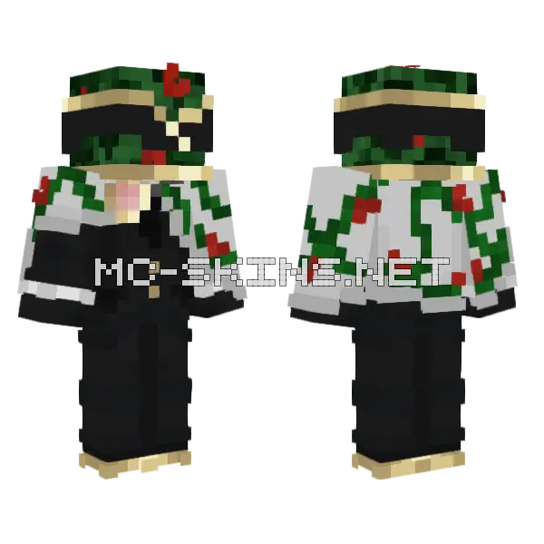 Festive Holly Outfit, front and back
