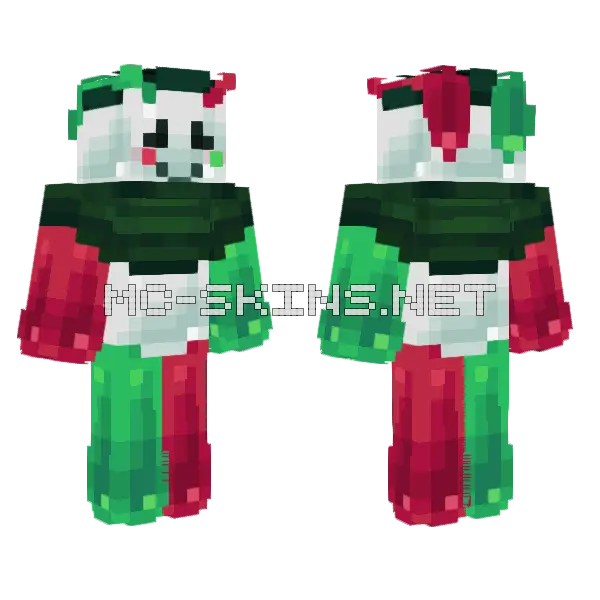 Festive Looney Tunes Minecraft skin, front and back