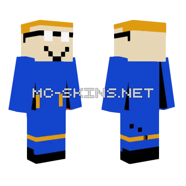 Feuerwehr Uniform Minecraft skin, front and back