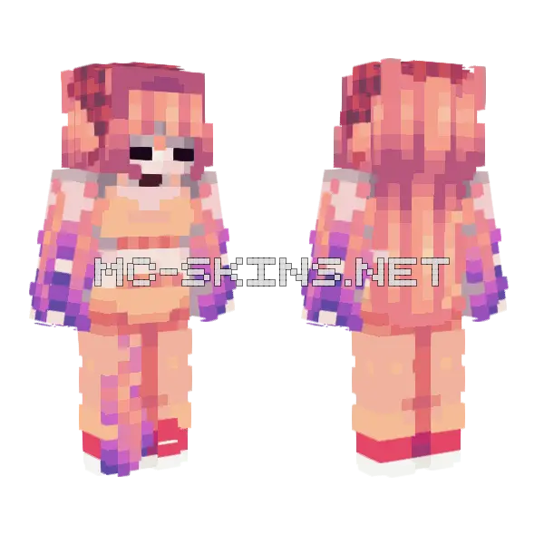 Fever Dream Girl Minecraft skin, front and back