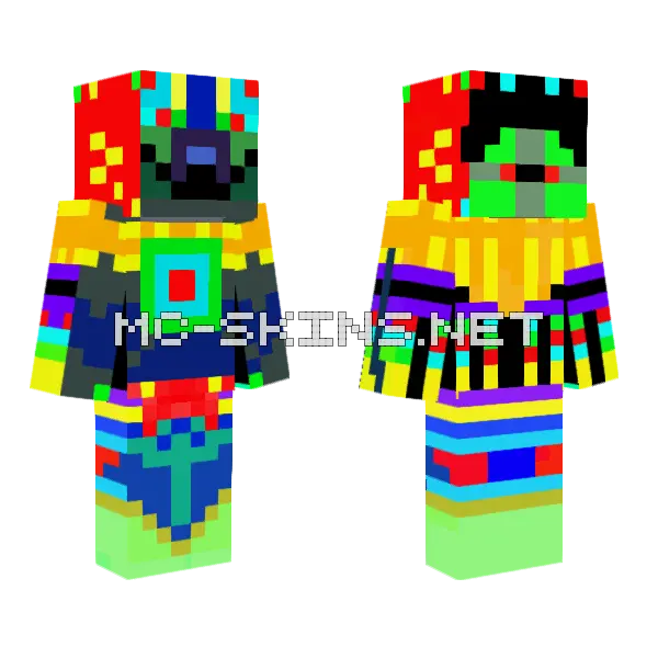 Fgconnor517 Rainbow Skin Minecraft skin, front and back