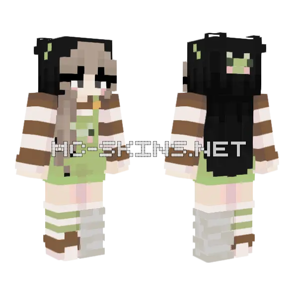 Fhadf Girl Minecraft skin, front and back